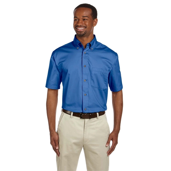 Harriton Men's Easy Blend™ Short-Sleeve Twill Shirt with ... - Harriton Men's Easy Blend™ Short-Sleeve Twill Shirt with ... - Image 9 of 46