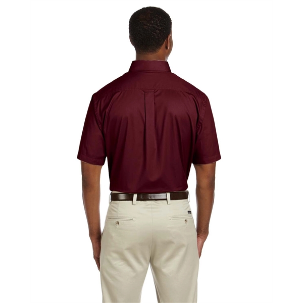 Harriton Men's Easy Blend™ Short-Sleeve Twill Shirt with ... - Harriton Men's Easy Blend™ Short-Sleeve Twill Shirt with ... - Image 16 of 46