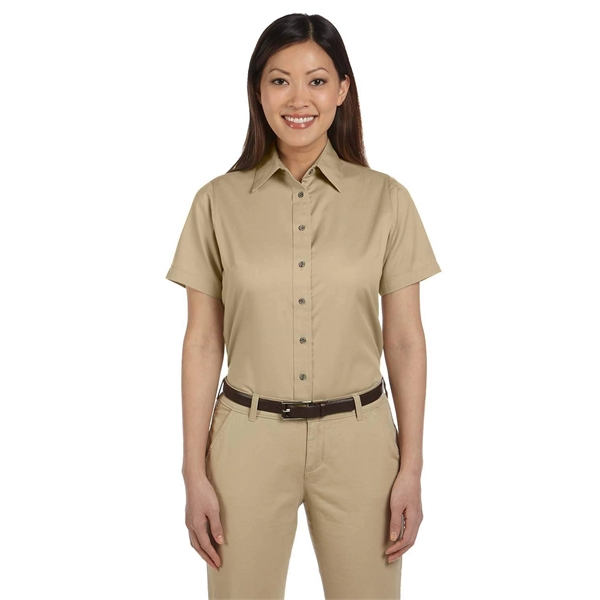 Harriton Ladies' Easy Blend™ Short-Sleeve Twill Shirt wit... - Harriton Ladies' Easy Blend™ Short-Sleeve Twill Shirt wit... - Image 3 of 47