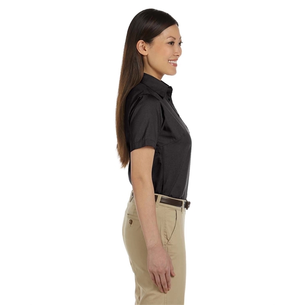 Harriton Ladies' Easy Blend™ Short-Sleeve Twill Shirt wit... - Harriton Ladies' Easy Blend™ Short-Sleeve Twill Shirt wit... - Image 8 of 47