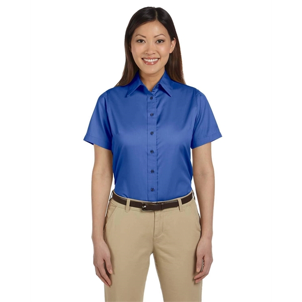 Harriton Ladies' Easy Blend™ Short-Sleeve Twill Shirt wit... - Harriton Ladies' Easy Blend™ Short-Sleeve Twill Shirt wit... - Image 9 of 47