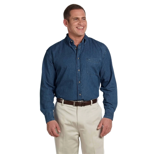 Harriton Men's Long-Sleeve Denim Shirt - Harriton Men's Long-Sleeve Denim Shirt - Image 0 of 23