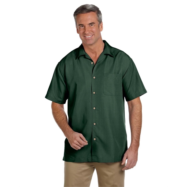 Harriton Men's Barbados Textured Camp Shirt - Harriton Men's Barbados Textured Camp Shirt - Image 12 of 79