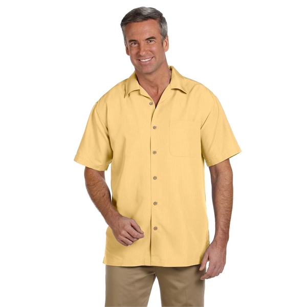 Harriton Men's Barbados Textured Camp Shirt - Harriton Men's Barbados Textured Camp Shirt - Image 15 of 79
