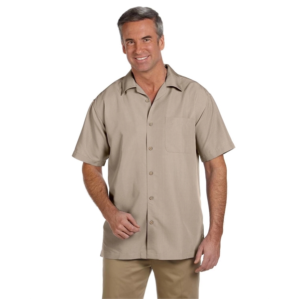 Harriton Men's Barbados Textured Camp Shirt - Harriton Men's Barbados Textured Camp Shirt - Image 27 of 79