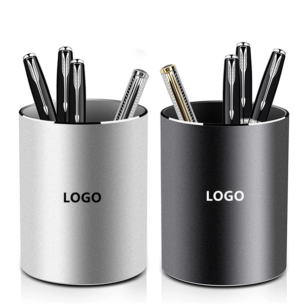 Round Aluminum Desktop Organizer - Round Aluminum Desktop Organizer - Image 0 of 4