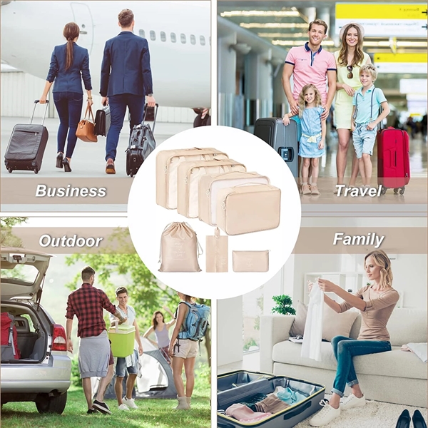 Lightweight Travel Packing Cubes 7 Set For Suitcases - Lightweight Travel Packing Cubes 7 Set For Suitcases - Image 5 of 11
