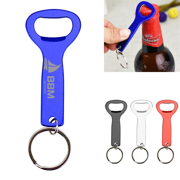Flat Top Bottle Opener Keychain - Flat Top Bottle Opener Keychain - Image 0 of 1