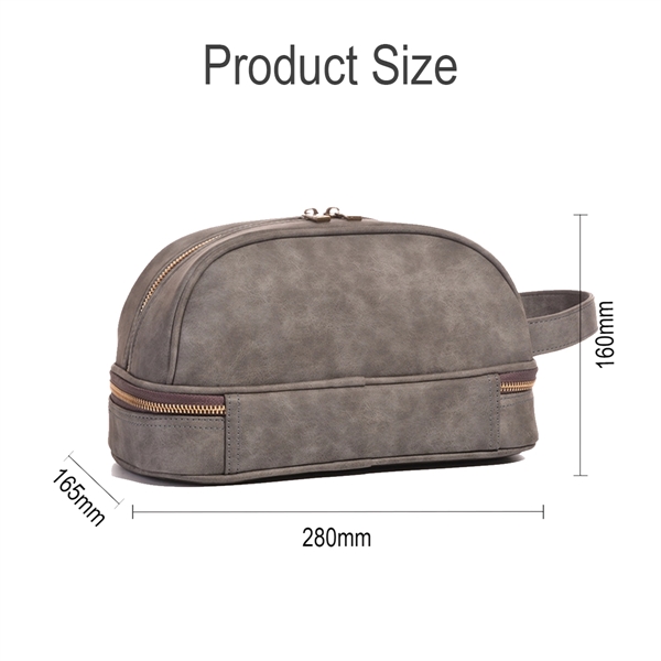 Classic Leather Toiletry Bag And Dopp Kit For Men - Classic Leather Toiletry Bag And Dopp Kit For Men - Image 3 of 3