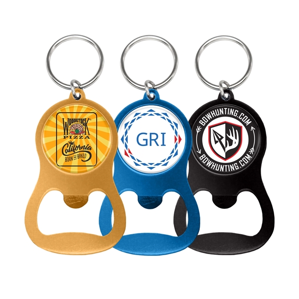 Colorful Aluminum Bottle Opener Keytags (2-Sided)