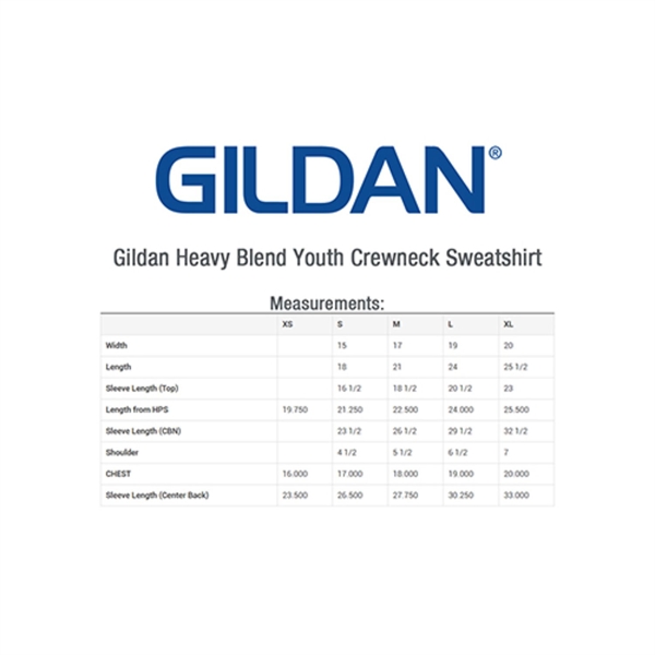 Gildan HeavyBlend 7.75 oz. 50 /50 Cotton/ Polyester Youth - Gildan HeavyBlend 7.75 oz. 50 /50 Cotton/ Polyester Youth - Image 1 of 13