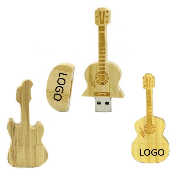 Bamboo Guitar Shaped Usb Driver - Bamboo Guitar Shaped Usb Driver - Image 0 of 1