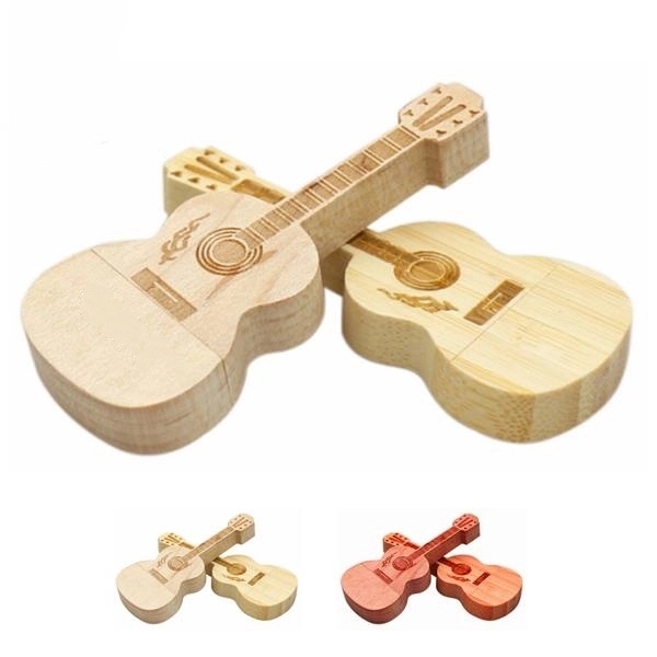 Bamboo Guitar Shaped Usb Driver - Bamboo Guitar Shaped Usb Driver - Image 1 of 1