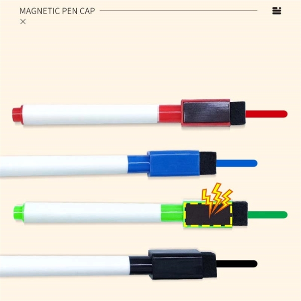 Markers with Magnetic Cap and Eraser - Markers with Magnetic Cap and Eraser - Image 1 of 3