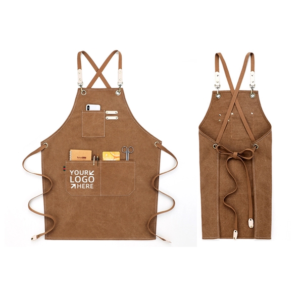 Canvas Adjustable Strap Apron - Canvas Adjustable Strap Apron - Image 0 of 4