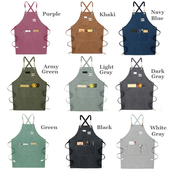 Canvas Adjustable Strap Apron - Canvas Adjustable Strap Apron - Image 1 of 4
