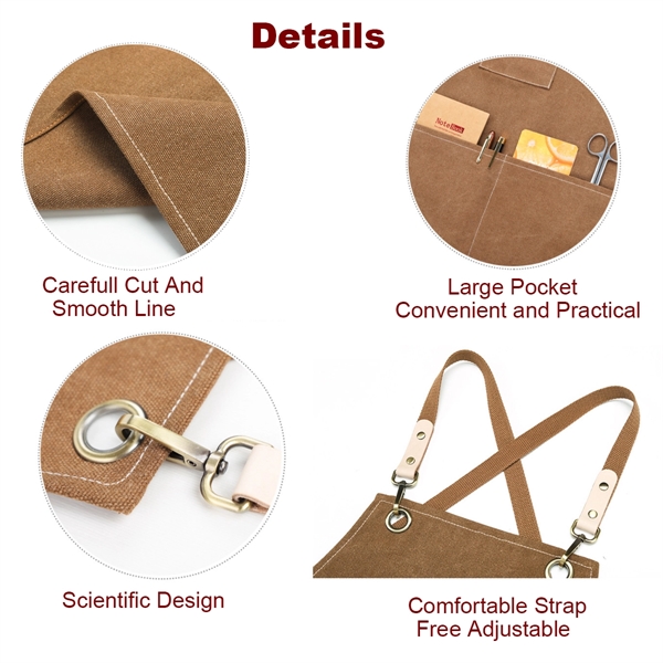 Canvas Adjustable Strap Apron - Canvas Adjustable Strap Apron - Image 2 of 4