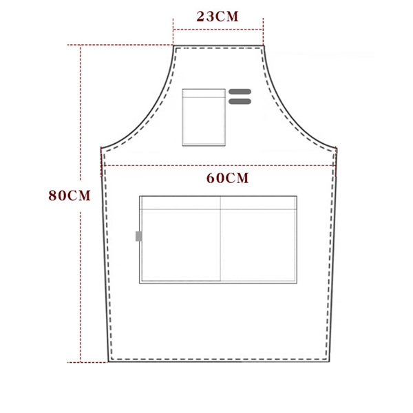 Canvas Adjustable Strap Apron - Canvas Adjustable Strap Apron - Image 3 of 4
