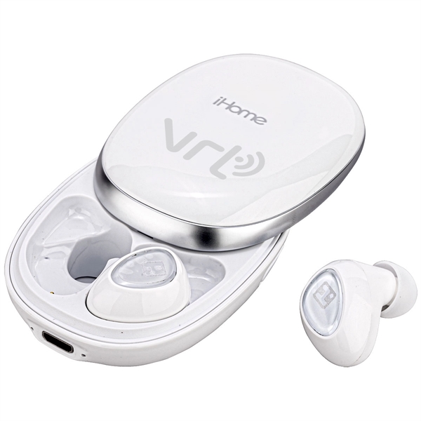 Custom iHome® AX-38 True Wireless Earbuds & Charger Case