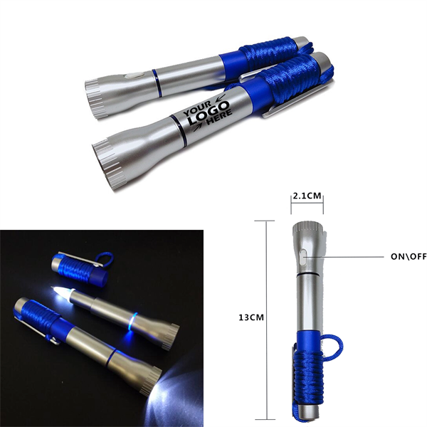 Flashlight with Pen and Lanyard - Flashlight with Pen and Lanyard - Image 0 of 0