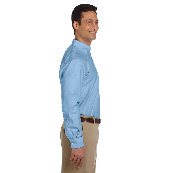 Harriton Men's Long-Sleeve Oxford with Stain-Release - Harriton Men's Long-Sleeve Oxford with Stain-Release - Image 3 of 30