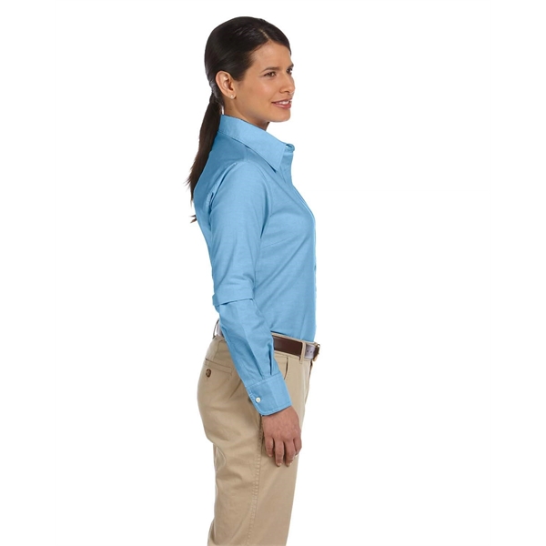 Harriton Ladies' Long-Sleeve Oxford with Stain-Release - Harriton Ladies' Long-Sleeve Oxford with Stain-Release - Image 3 of 34
