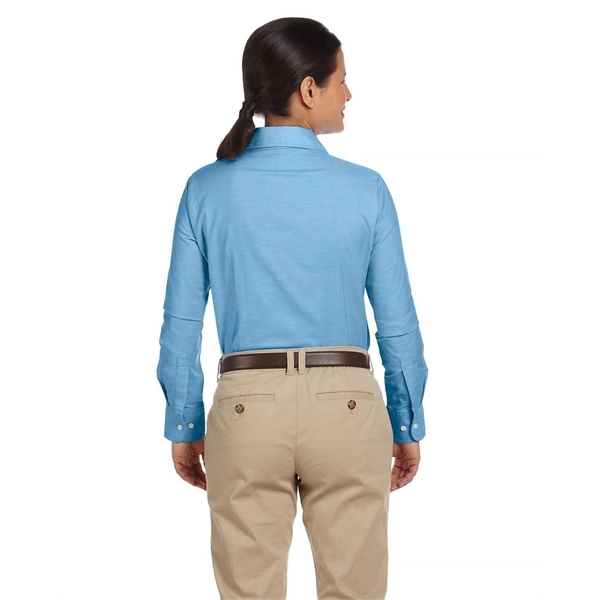 Harriton Ladies' Long-Sleeve Oxford with Stain-Release - Harriton Ladies' Long-Sleeve Oxford with Stain-Release - Image 4 of 34