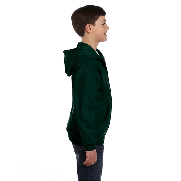 Hanes Youth EcoSmart® Full-Zip Hooded Sweatshirt - Hanes Youth EcoSmart® Full-Zip Hooded Sweatshirt - Image 3 of 55