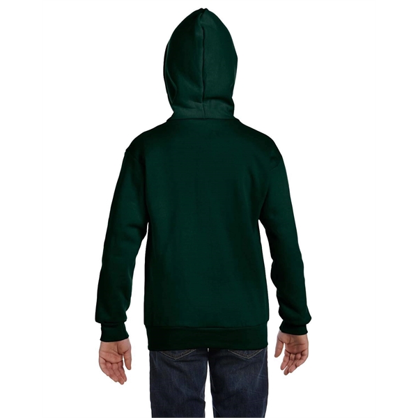 Hanes Youth EcoSmart® Full-Zip Hooded Sweatshirt - Hanes Youth EcoSmart® Full-Zip Hooded Sweatshirt - Image 4 of 55