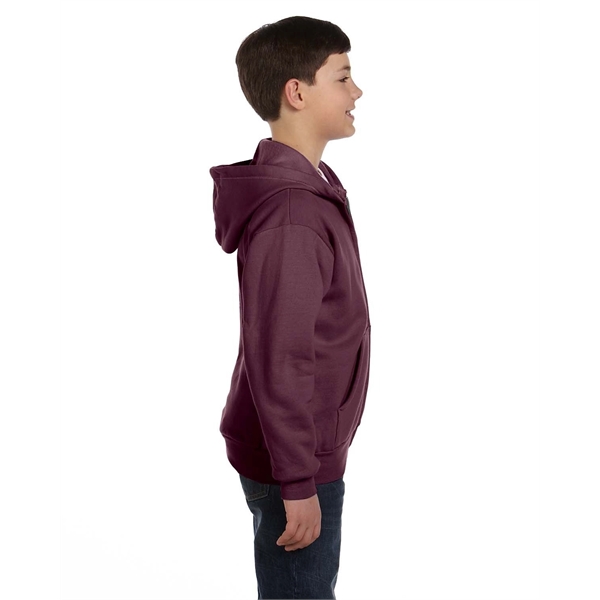 Hanes Youth EcoSmart® Full-Zip Hooded Sweatshirt - Hanes Youth EcoSmart® Full-Zip Hooded Sweatshirt - Image 7 of 55