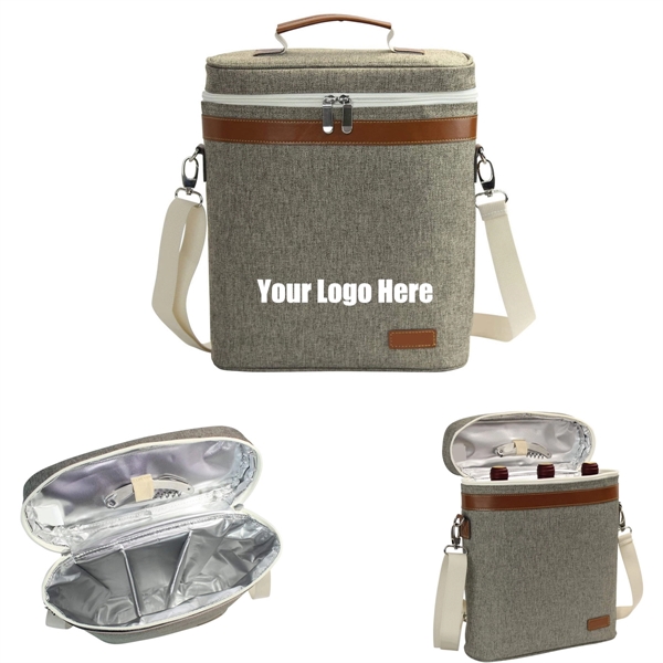 Insulated Wine Tote Carrier Bag - Insulated Wine Tote Carrier Bag - Image 0 of 3