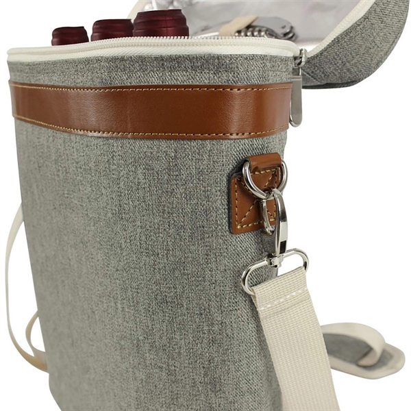 Insulated Wine Tote Carrier Bag - Insulated Wine Tote Carrier Bag - Image 2 of 3