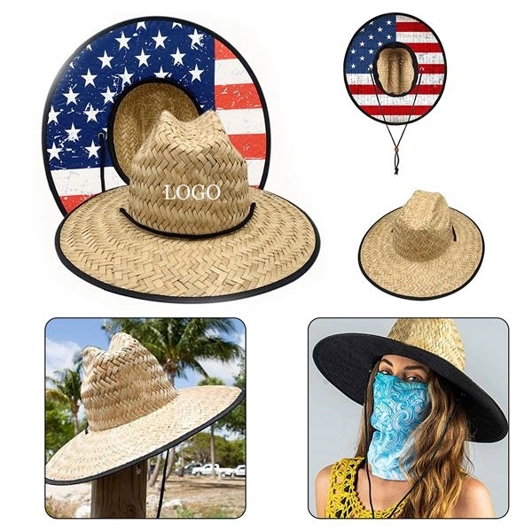 Lifeguard Beach Straw Hat - Lifeguard Beach Straw Hat - Image 0 of 2