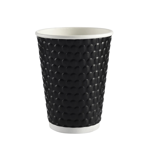 12 oz Insulated Paper Cups - Bubble Dot Embossed - Custom - 12 oz Insulated Paper Cups - Bubble Dot Embossed - Custom - Image 2 of 2