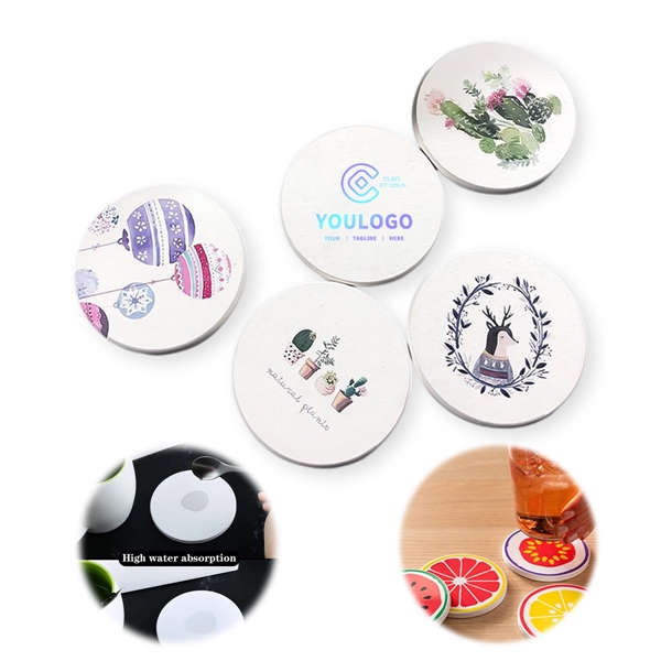 Customizable Absorbent Ceramic Coaster