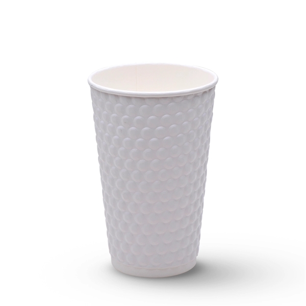 16 oz Double Wall Paper Cups - Embossed Insulated - Custom - 16 oz Double Wall Paper Cups - Embossed Insulated - Custom - Image 2 of 2