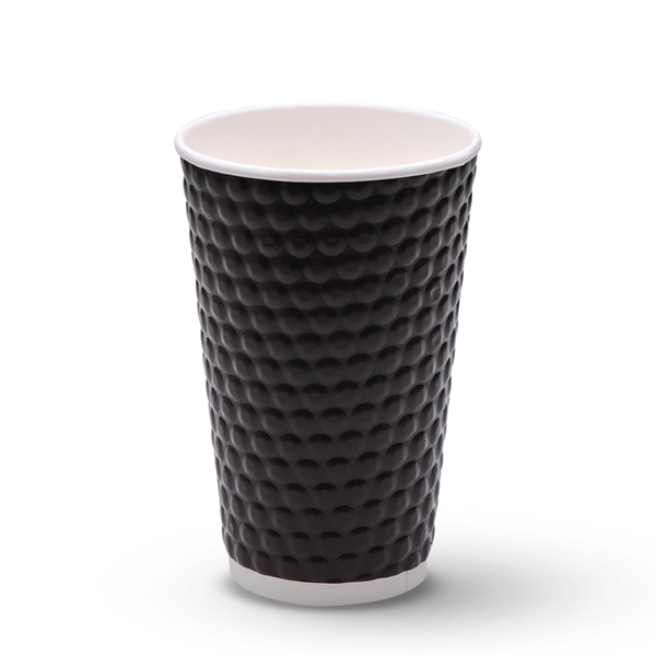16 oz Double Wall Paper Cups - Embossed Insulated - Custom - 16 oz Double Wall Paper Cups - Embossed Insulated - Custom - Image 1 of 2
