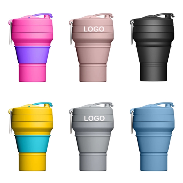 Collapsible Silicone Folding Cup with Lids - Collapsible Silicone Folding Cup with Lids - Image 0 of 0