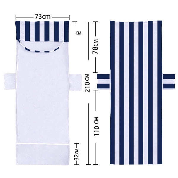 Stripe Beach Chair Cover - Stripe Beach Chair Cover - Image 2 of 3