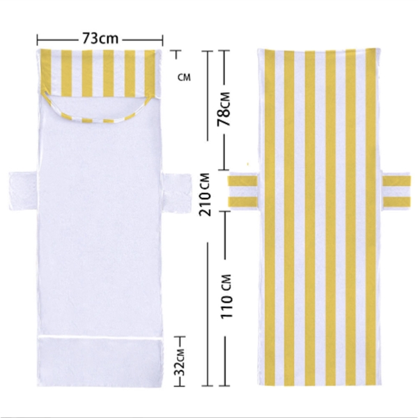 Stripe Beach Chair Cover - Stripe Beach Chair Cover - Image 3 of 3