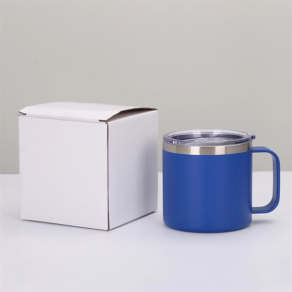 14Oz Stainless Steel Vacuum Camping Mug With Handle - 14Oz Stainless Steel Vacuum Camping Mug With Handle - Image 2 of 4
