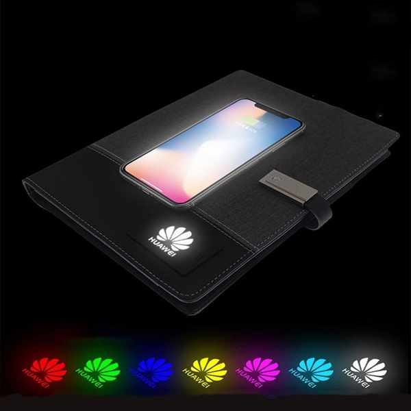 LED LOGO NoteBook with 8000mAh Power Bank USB Drive Gift Set - LED LOGO NoteBook with 8000mAh Power Bank USB Drive Gift Set - Image 1 of 5