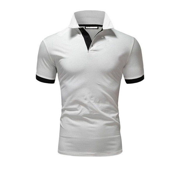 Men's Solid Slim Fit Short Sleeve Buttoned Polo Shirt - Men's Solid Slim Fit Short Sleeve Buttoned Polo Shirt - Image 1 of 5