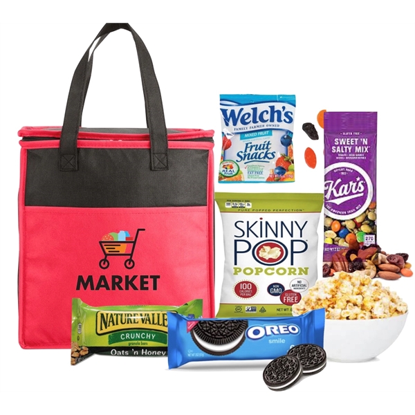 Insulated Grocery Tote with Snacks - Insulated Grocery Tote with Snacks - Image 0 of 6
