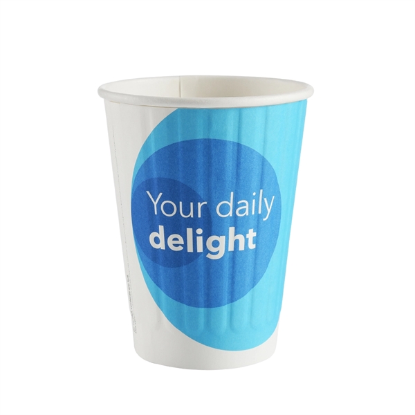 12 oz Insulated Disposable Paper Cups - Custom - 12 oz Insulated Disposable Paper Cups - Custom - Image 2 of 2