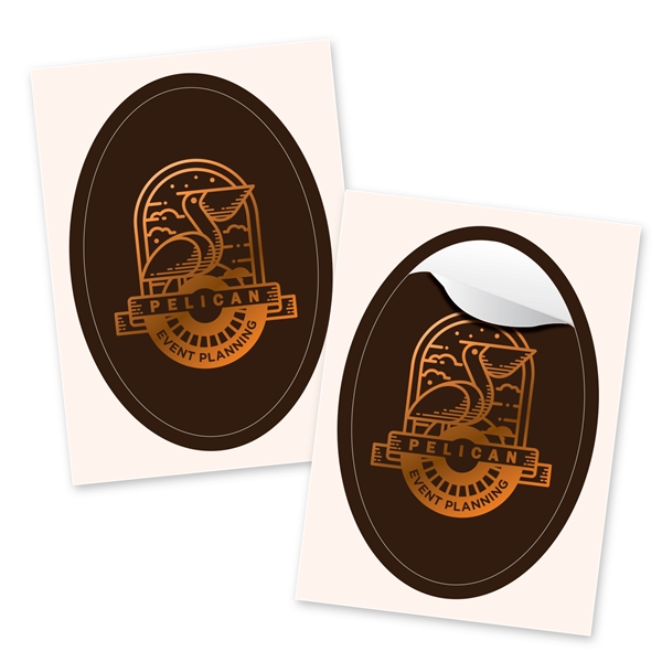 Oval Foil Stickers - Oval Foil Stickers - Image 1 of 4