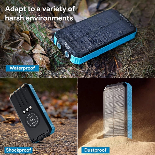 Solar Charger 30000Mah Power Bank Wireless Portable - Solar Charger 30000Mah Power Bank Wireless Portable - Image 3 of 4