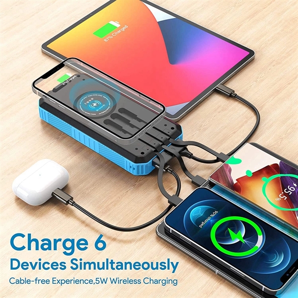 Solar Charger 30000Mah Power Bank Wireless Portable - Solar Charger 30000Mah Power Bank Wireless Portable - Image 4 of 4