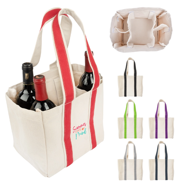 Quatre Wine Bottle Tote Bag - Quatre Wine Bottle Tote Bag - Image 0 of 18