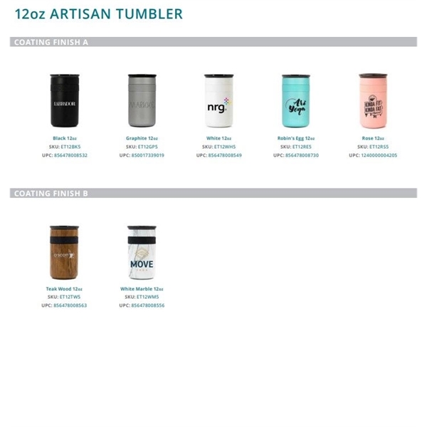 Elemental® 12oz Artisan Tumbler with Ceramic Lid - Stainless - Elemental® 12oz Artisan Tumbler with Ceramic Lid - Stainless - Image 3 of 18